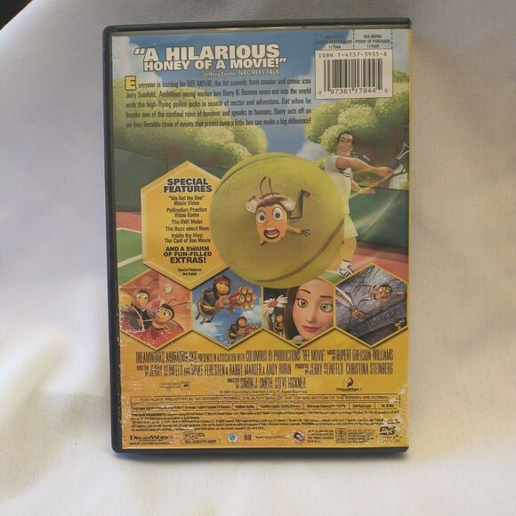 Bee Movie DVD Animated Starring Jerry Seinfeld Renee Zellweger - Picture 2 of 5